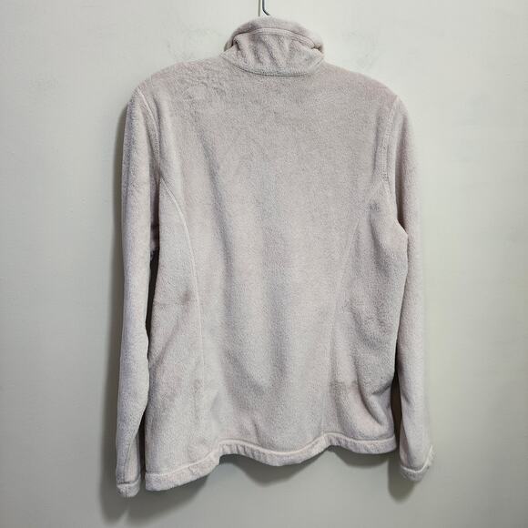 Lands' End super soft plush 1/4 zip pullover cream fleece woman's size medium - Picture 3 of 9